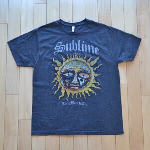 Sublime Graphic Band Tee T-Shirt Gray Size Large